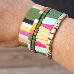 Color block stack- Olive